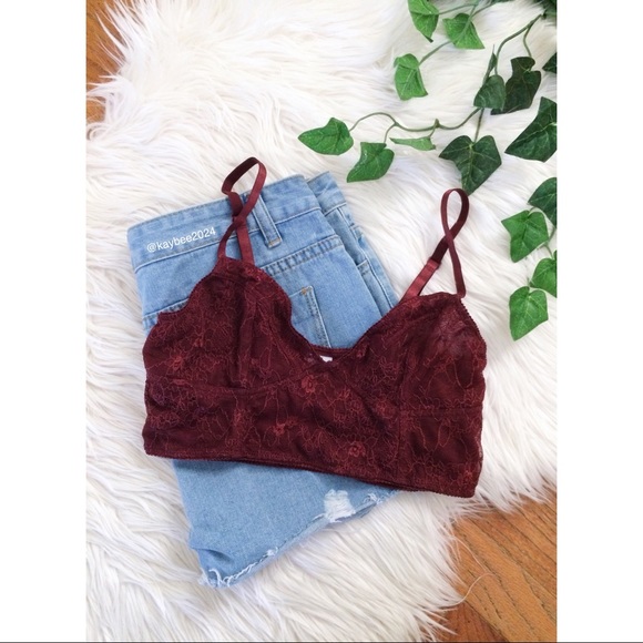 Other - 🌿 Maroon Detailed Lace Bralette 🌿